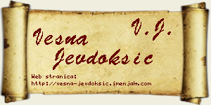 Vesna Jevdoksić vizit kartica